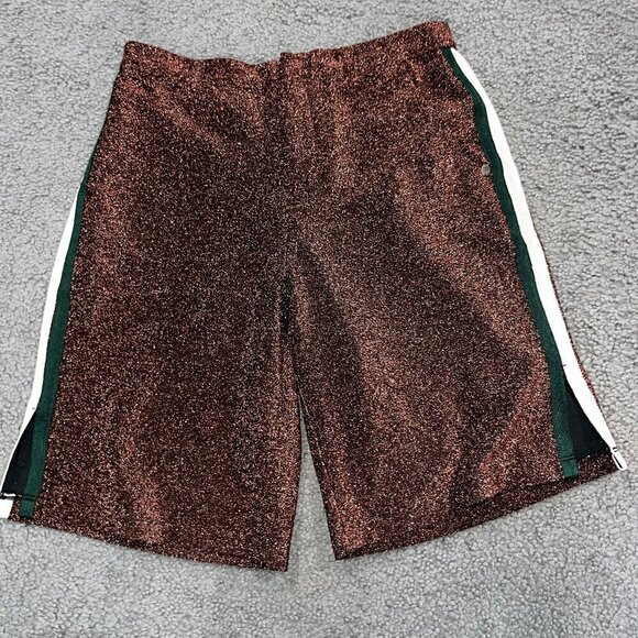 SCOTCH & SODA Metallic Bronze Bermuda Shorts w/ Racing Track Stripes EUC -Size S - Picture 1 of 16